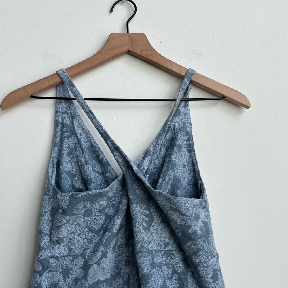 Patagonia Amber Dawn Dress Light Plume Grey Women’s Small Floral Cross back - Picture 10 of 10